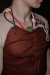 BASERANGE Long-sleeved patchwork top T-shirt series Portugal BAS-TOGN-CG-AU23-SHAOHONG Burned pompom